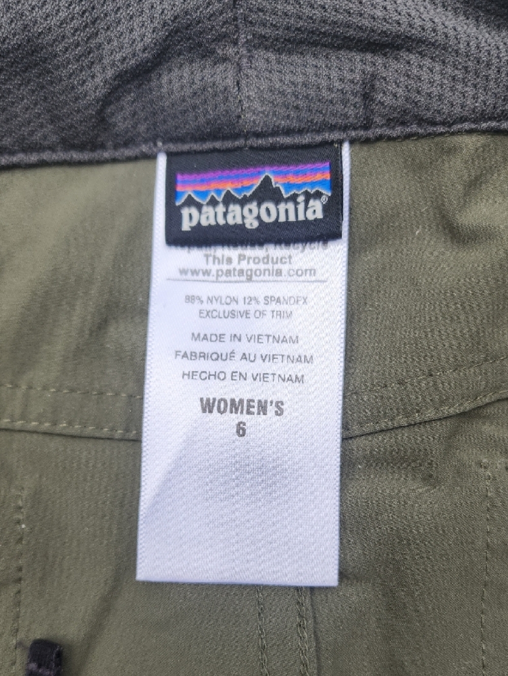 Patagonia Women's Olive Cargo Shorts - Dark Green - Picture 6 of 6